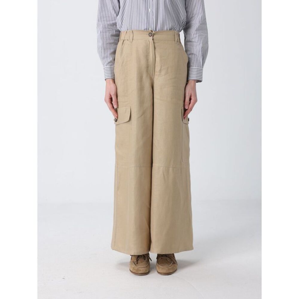 Weekend Max Mara Women Linen Cargo Trousers Weekend Max Mara